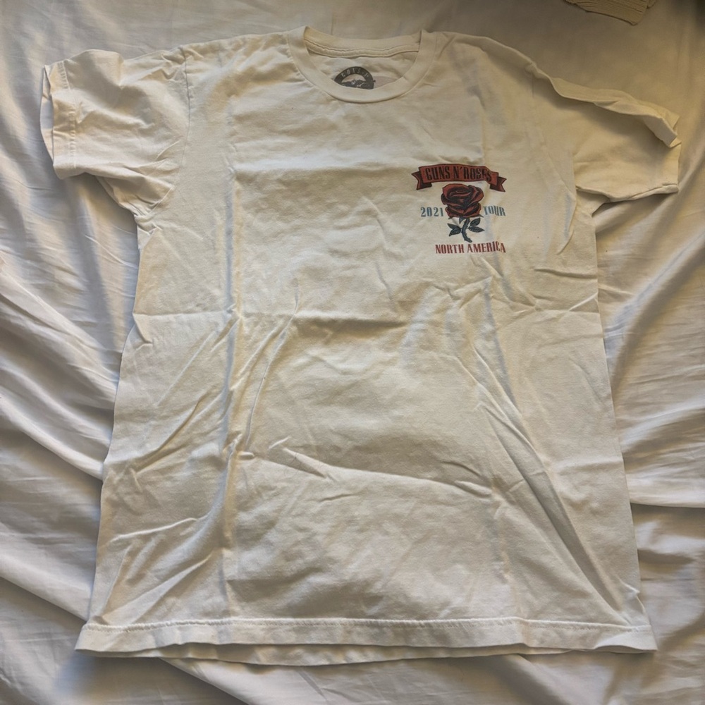 Guns N Roses 2021 North America Tour Merch T-Shirt White Size Medium